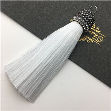 Load image into Gallery viewer, GUFEATHER L78/9CM/silk tassels/jewelry accessories/Drilling cap/diy jewelry/accessories making /Hand made/embellishments