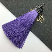 Load image into Gallery viewer, GUFEATHER L78/9CM/silk tassels/jewelry accessories/Drilling cap/diy jewelry/accessories making /Hand made/embellishments