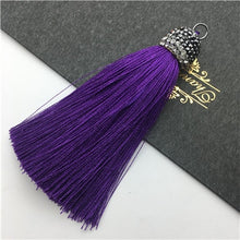 Load image into Gallery viewer, GUFEATHER L78/9CM/silk tassels/jewelry accessories/Drilling cap/diy jewelry/accessories making /Hand made/embellishments