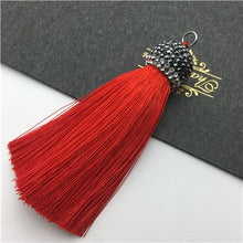Load image into Gallery viewer, GUFEATHER L78/9CM/silk tassels/jewelry accessories/Drilling cap/diy jewelry/accessories making /Hand made/embellishments