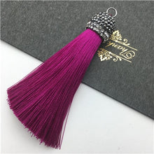 Load image into Gallery viewer, GUFEATHER L78/9CM/silk tassels/jewelry accessories/Drilling cap/diy jewelry/accessories making /Hand made/embellishments