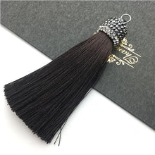 Load image into Gallery viewer, GUFEATHER L78/9CM/silk tassels/jewelry accessories/Drilling cap/diy jewelry/accessories making /Hand made/embellishments