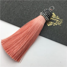 Load image into Gallery viewer, GUFEATHER L78/9CM/silk tassels/jewelry accessories/Drilling cap/diy jewelry/accessories making /Hand made/embellishments