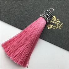 Load image into Gallery viewer, GUFEATHER L78/9CM/silk tassels/jewelry accessories/Drilling cap/diy jewelry/accessories making /Hand made/embellishments