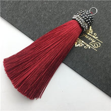 Load image into Gallery viewer, GUFEATHER L78/9CM/silk tassels/jewelry accessories/Drilling cap/diy jewelry/accessories making /Hand made/embellishments
