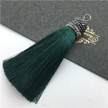 Load image into Gallery viewer, GUFEATHER L78/9CM/silk tassels/jewelry accessories/Drilling cap/diy jewelry/accessories making /Hand made/embellishments