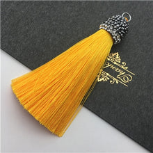 Load image into Gallery viewer, GUFEATHER L78/9CM/silk tassels/jewelry accessories/Drilling cap/diy jewelry/accessories making /Hand made/embellishments