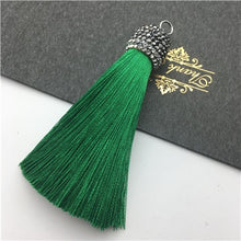 Load image into Gallery viewer, GUFEATHER L78/9CM/silk tassels/jewelry accessories/Drilling cap/diy jewelry/accessories making /Hand made/embellishments