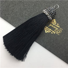 Load image into Gallery viewer, GUFEATHER L78/9CM/silk tassels/jewelry accessories/Drilling cap/diy jewelry/accessories making /Hand made/embellishments