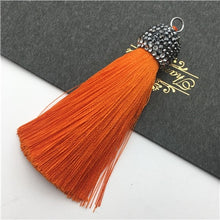Load image into Gallery viewer, GUFEATHER L78/9CM/silk tassels/jewelry accessories/Drilling cap/diy jewelry/accessories making /Hand made/embellishments