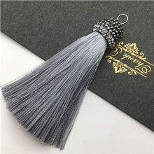 Load image into Gallery viewer, GUFEATHER L78/9CM/silk tassels/jewelry accessories/Drilling cap/diy jewelry/accessories making /Hand made/embellishments