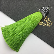 Load image into Gallery viewer, GUFEATHER L78/9CM/silk tassels/jewelry accessories/Drilling cap/diy jewelry/accessories making /Hand made/embellishments