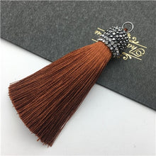 Load image into Gallery viewer, GUFEATHER L78/9CM/silk tassels/jewelry accessories/Drilling cap/diy jewelry/accessories making /Hand made/embellishments