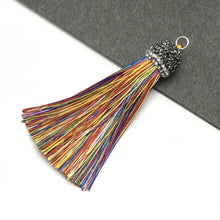 Load image into Gallery viewer, GUFEATHER L78/9CM/silk tassels/jewelry accessories/Drilling cap/diy jewelry/accessories making /Hand made/embellishments